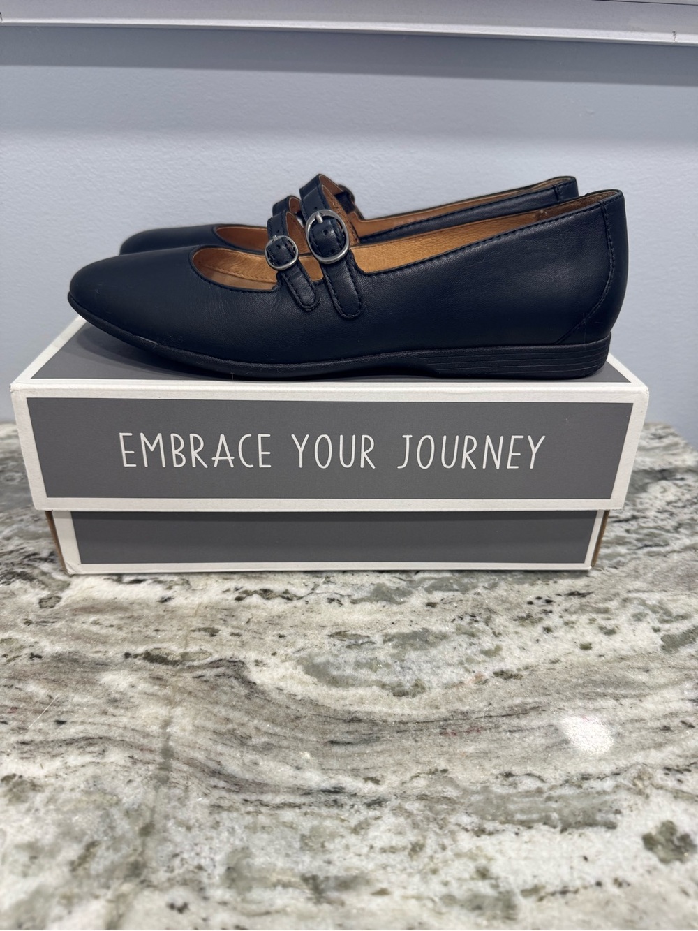 Dansko Leeza Black Double-Strap Mary Jane Flats